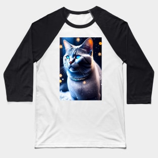 Glimmery British Shorthair Kitten Baseball T-Shirt